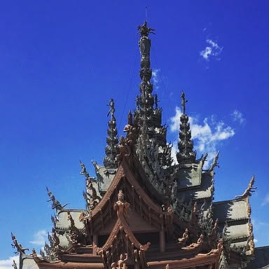 Sanctuary of #Truth is a #temple construction in #Pattaya, #Thailand. The sanctuary is an all-wood b — Qatar reel by TripleF Qatar