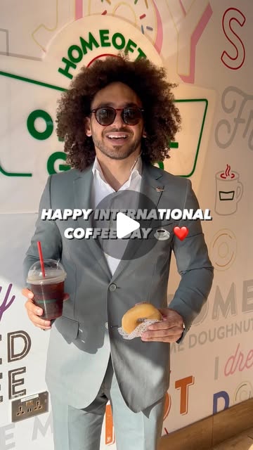 Happy International Coffee Day ☕️ — Qatar reel by TripleF Qatar in krispykrememe