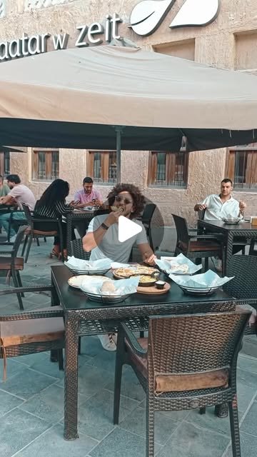 Amazing Lebanese food and ambience @zaatarwzeitqa in Souq Waqif 📍