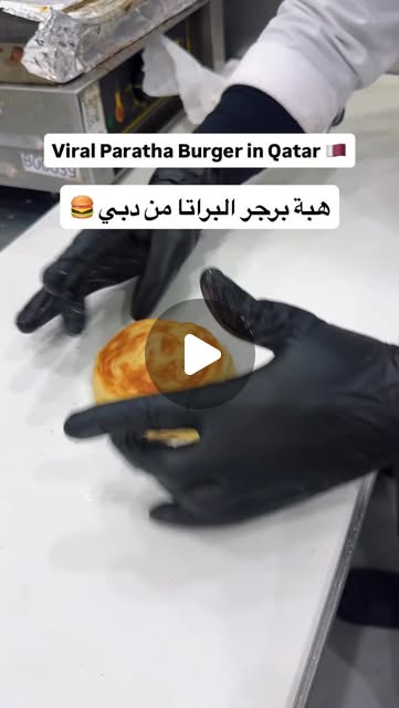 Viral paratha burger in Qatar 🇶🇦 — Qatar reel by TripleF Qatar in @karakmarmi