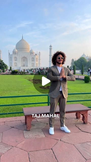 Visiting Taj Mahal 🕌 🇮🇳  — Qatar reel by TripleF Qatar in Taj Mahal is located in Agra, which around 200 km away from Delhi (4 hours drive), on the south. The nearest domestic airport is located in Agra, 7 km away from the main city