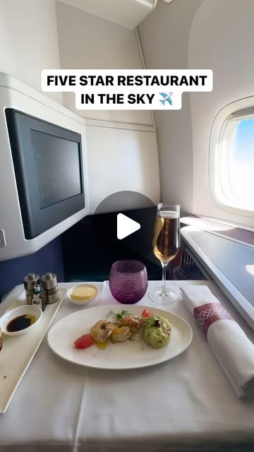 Qatar Airways Business Class is a 5-star restaurant 37,000 ft in the skies ✈️ — Qatar reel by TripleF Qatar