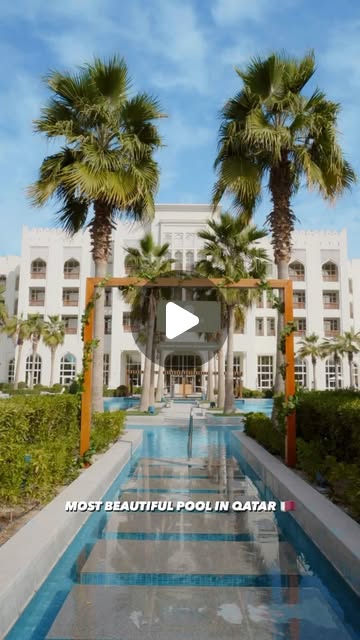 Most beautiful pool in Doha 🇶🇦 — Qatar reel by TripleF Qatar in @almessilaresortdoha