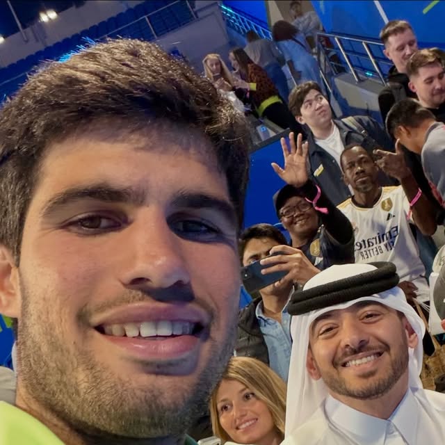 Carlos stole my phone 😅🤣 Qatar ExxonMobil Open 2026 🎾 world-class tennis right here at home 🇶🇦