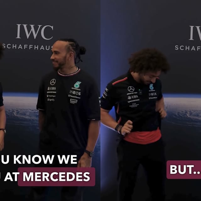 When I made @lewishamilton smile ⚫️ 🔜 🔴 😆 — Qatar reel by TripleF Qatar in @hiaqatar