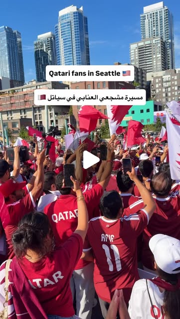 Qatari fans took over Seattle today! 🇶🇦🇺🇸