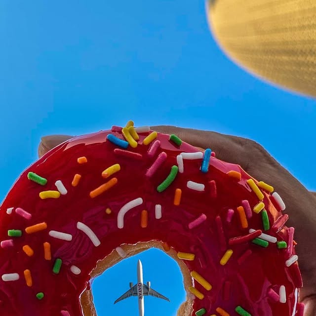 Guess the aircraft type ✈️ and get a free donut 🍩 — Qatar reel by TripleF Qatar in qatarairways
